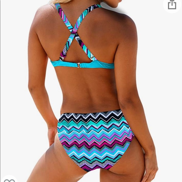 AStylish multi color rainbow ombré bikini 12-14 - Picture 5 of 7